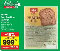 Spar Schär Pan Rustico kenyér ajánlat