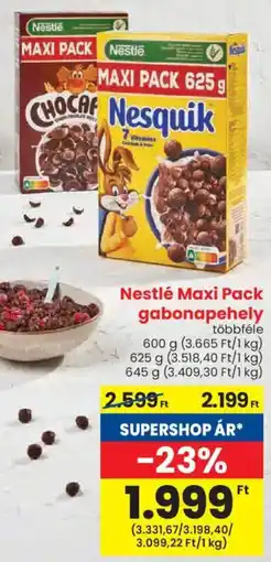 Spar Nestlé Maxi Pack gabonapehely ajánlat