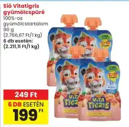 Spar Sió Vitatigris gyümölcspüré ajánlat