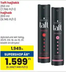 Spar Taft hajlakk, hajhab ajánlat