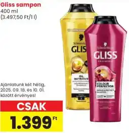 Spar Gliss sampon ajánlat