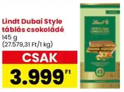 Spar Lindt Dubai Style táblás ajánlat