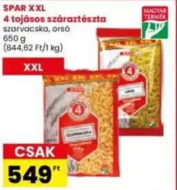 Interspar SPAR XXL 4 tojásos száraztészta ajánlat