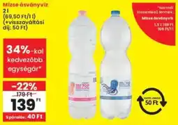 Interspar Mizse ásványvíz ajánlat