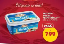 PENNY Président Salakis Krémfehérsajt ajánlat