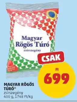 PENNY Magyar rögös túró ajánlat