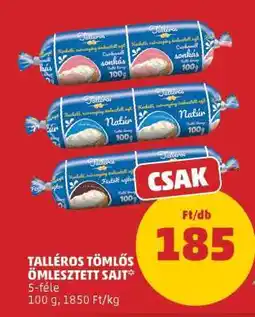 PENNY Talléros tömlős ömlesztett sajt ajánlat