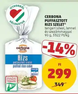 PENNY Cerbona Puffasztott Rizs Szelet ajánlat