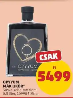 PENNY OPYYUM Mák Likőr ajánlat