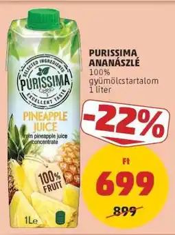 PENNY PURISSIMA ANANÁSZLÉ ajánlat