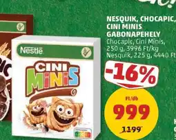 PENNY Nesquik, Chocapic, Cini Minis Gabonapehely ajánlat