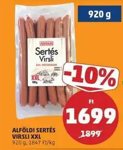 PENNY Alföldi Sertés Virsli XXL ajánlat