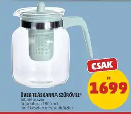PENNY ÜVEG TEÁSKANNA SZŰRŐVEL ajánlat