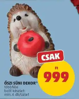 PENNY Őszi Süni Dekor ajánlat
