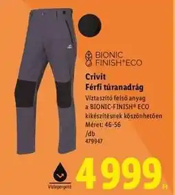 Lidl Crivit Férfi túranadrág ajánlat