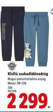 Lidl Kisfiú szabadidőnadrág ajánlat
