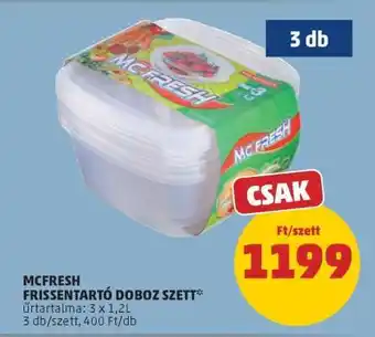 PENNY MCFRESH Frissentartó Doboz Szett ajánlat