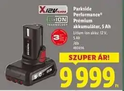 Lidl PARKSIDE PERFORMANCE Prémium akkumulátor, 5 Ah ajánlat