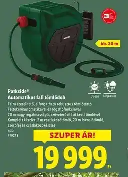 Lidl PARKSIDE Automatikus fali tömlődob ajánlat
