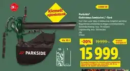 Lidl PARKSIDE Elektromos lombszívó / -fúvó ajánlat