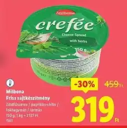 Lidl MILBONA Friss sajtkészítmény ajánlat