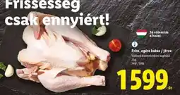 Lidl Friss, egész kakas / jérce ajánlat