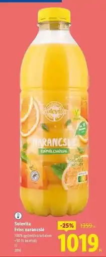 Lidl SOLEVITA Friss narancslé ajánlat