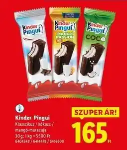 Lidl KINDER Pingui ajánlat