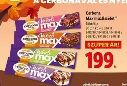 Lidl Cerbona Max müzliszelet ajánlat
