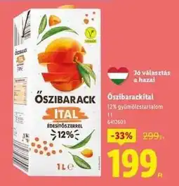 Lidl Őszibarackital ajánlat
