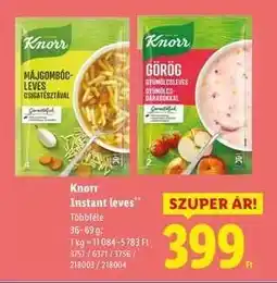 Lidl Knorr instant leves ajánlat