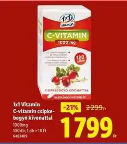 Lidl 1x1 Vitamin C-vitamin csipkebogyó kivonattal ajánlat
