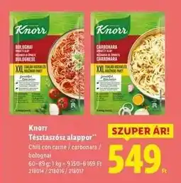 Lidl Knorr Tésztaszósz alappor ajánlat