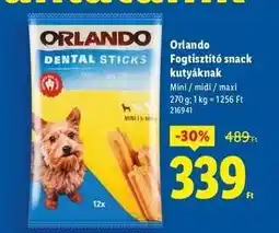 Lidl Orlando Fogtisztító snack kutyáknak ajánlat