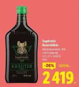 Lidl JAGDSTOLZ Keserűlikőr ajánlat