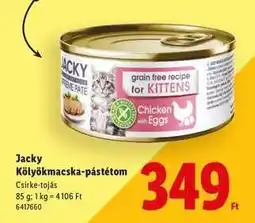 Lidl Jacky Kölyökmacska-pástétom ajánlat