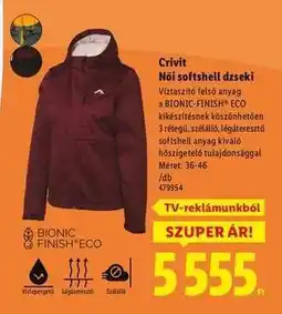 Lidl Crivit Női softshell dzseki ajánlat