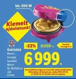 Lidl Gofrisütő ajánlat