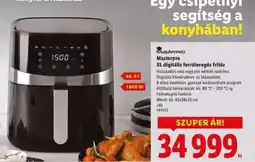 Lidl Masterpro XL digitális forrólevegős fritőz ajánlat