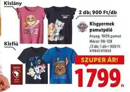 Lidl Kisgyermek pamutpóló ajánlat