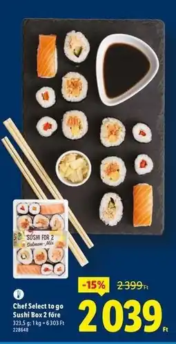Lidl CHEF SELECT TO GO Sushi box 2 főre ajánlat
