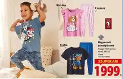 Lidl Kisgyermek pamutpizsama ajánlat