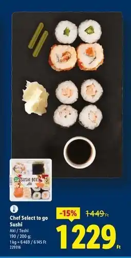 Lidl CHEF SELECT TO GO Sushi ajánlat