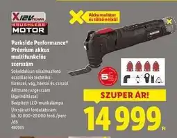 Lidl Parkside Performance Prémium akkus multifunkciós szerszám ajánlat