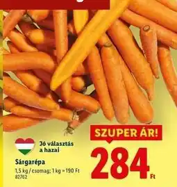 Lidl Sárgarépa ajánlat