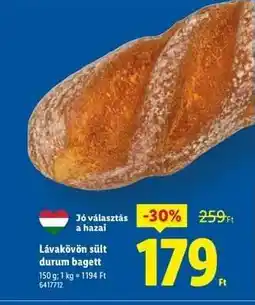 Lidl Lávakövön sült durum bagett ajánlat