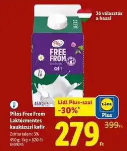 Lidl Pilos Free From Laktózmentes kaukázusi kefir ajánlat