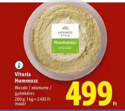 Lidl Vitasia Hummusz ajánlat
