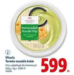 Lidl VITASIA Tormás-wasabis krém ajánlat
