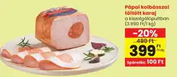 Spar Pápai kolbásszal töltött karaj ajánlat